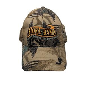 Fahrenheit Baseball Cap Men OSFM Brown Flora-Bama Lounge Camo Hook & Loop Strap